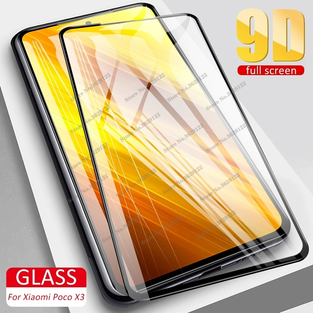 1-3pcs Kaljeno steklo za xiaomi poco m3 x3 f2 pro 9D screen protector Za Xiaomi Redmi POCO M3 X2 M3 kaljeno film
