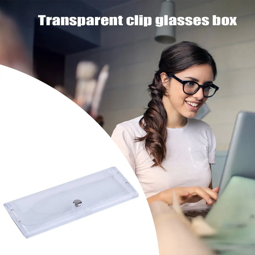Prozoren PVC Eye Glasses Polje Svetlobe Zaščitnik Primeru Nosijo Okvir Očal Dodatki Preprost In Eleganten