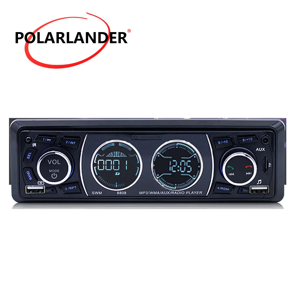 Avto Radio Podporo Bluetooth, MP3 Predvajalnika Glasbe 1 Din 4 Palčni 8808 Dvojno USB TF AUX FM prostoročno Klicanje Stereo