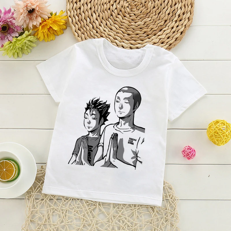 Haikyuu teens enfant fantje t-shirt vrhovi poletje smešno dziecko tee baby