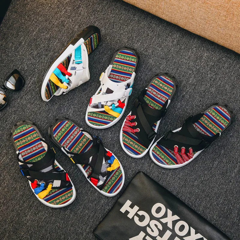 Novi Moški Flip-Flops Tri-Color Rezilo za Dušenje Superge Dihanje Lahka Športna Obutev Zapatos Hombre Športno Usposabljanje Hoja Stanovanj