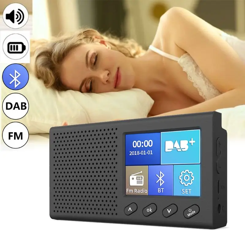 Prenosni DAB Sprejemnik FM-Radio, Bluetooth 4.2 Predvajalnik Glasbe 3,5 mm Stereo Izhod