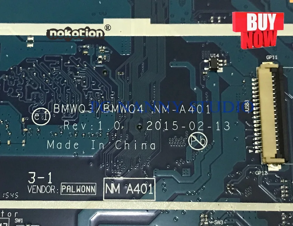 PANANNY NM-A401 BMWQ3/BMWQ4 NM-A401 za Lenovo G51-35 Prenosni računalnik z Matično ploščo A6-7310 DDR3 preizkušen