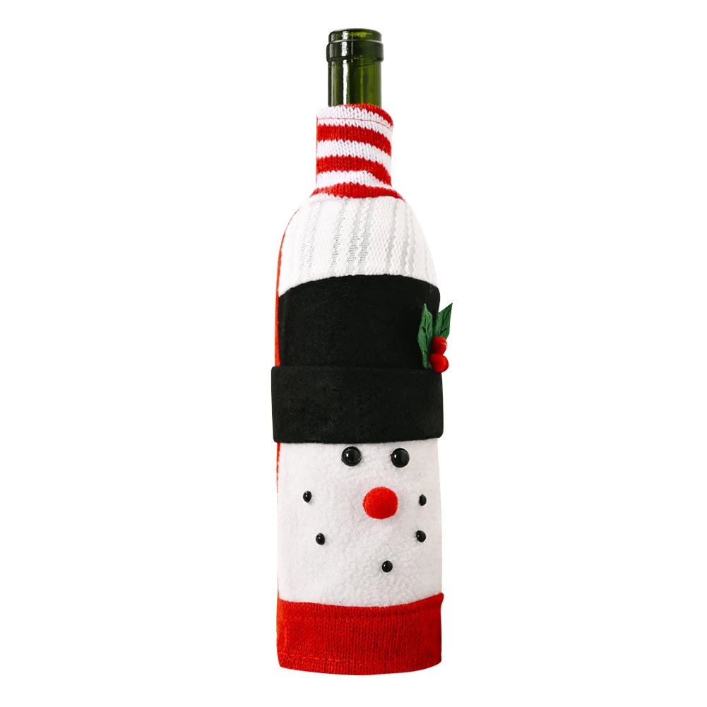 Božični Okraski, Rdeče Vino, Steklenica Vrečko Krpo Santa Claus Snežaka Elk Lutka Šampanjec Vrečke Imetnik Okraski za Dom