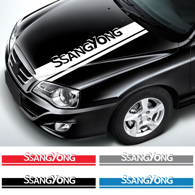 Avto Motor Nape Bonnet Nalepke Proge Decals Dekor Za SsangYong Actyon Kyron Korando Rexton Tivoli Auto styling Dodatki