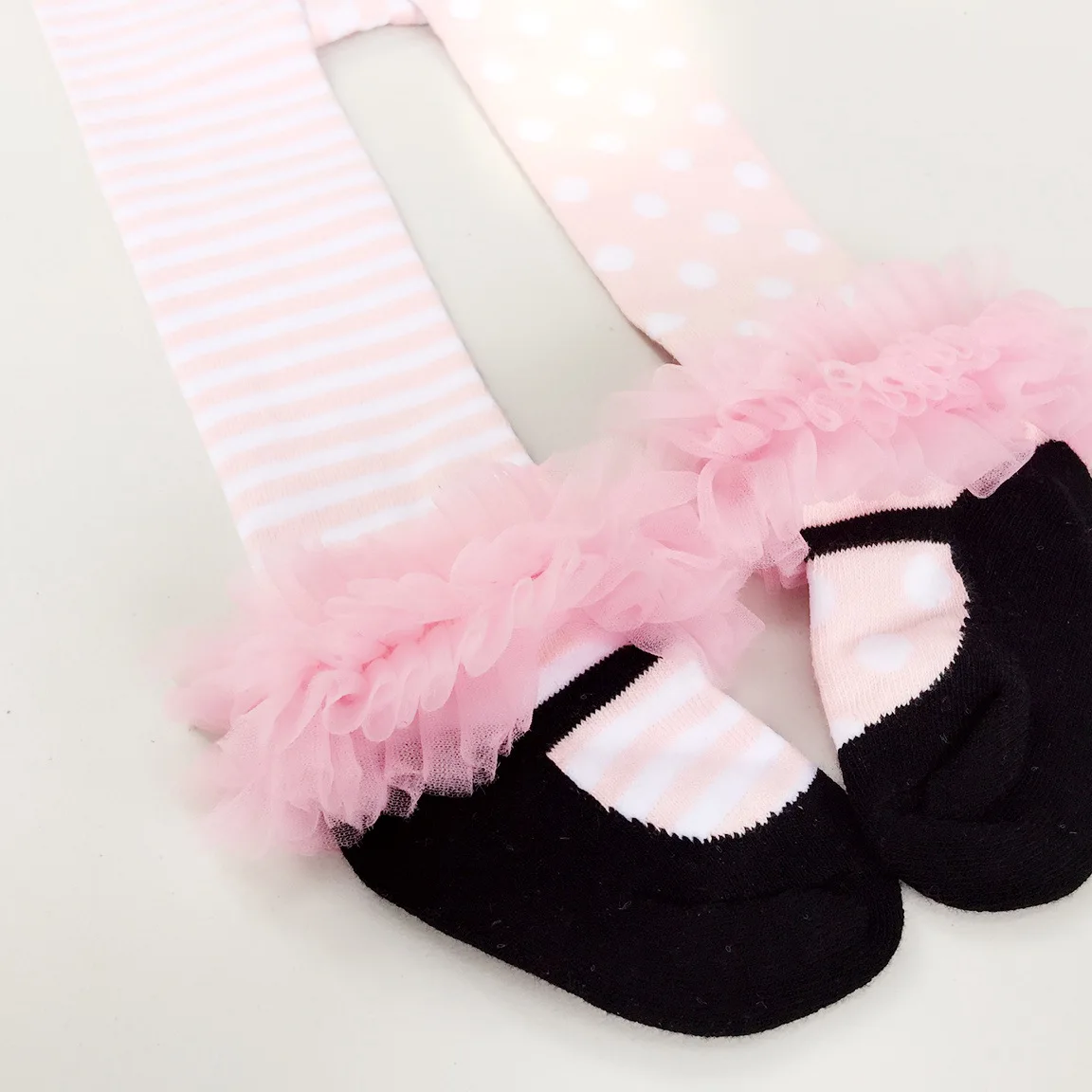 2 kos korejski Sladko Gaza Dokolenke Bombaž Pantyhose baby girl obleke pozimi pink princess nogavice lepoto Čipke nogavice 0-3 let