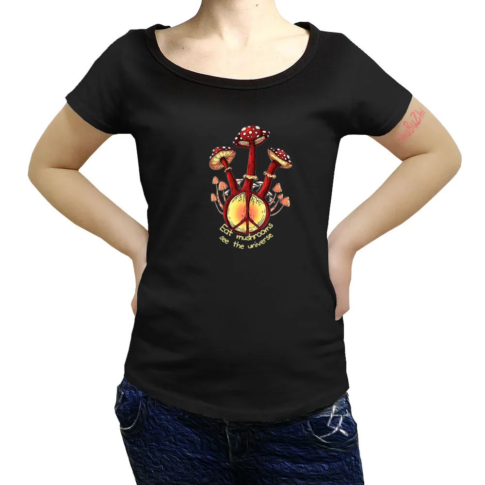 Hipi Poje Gobe Glej Vesolju Majica Bombaž ženske Risanka majica s kratkimi rokavi ženske Nov Modni tshirt brezplačna dostava sbz8400