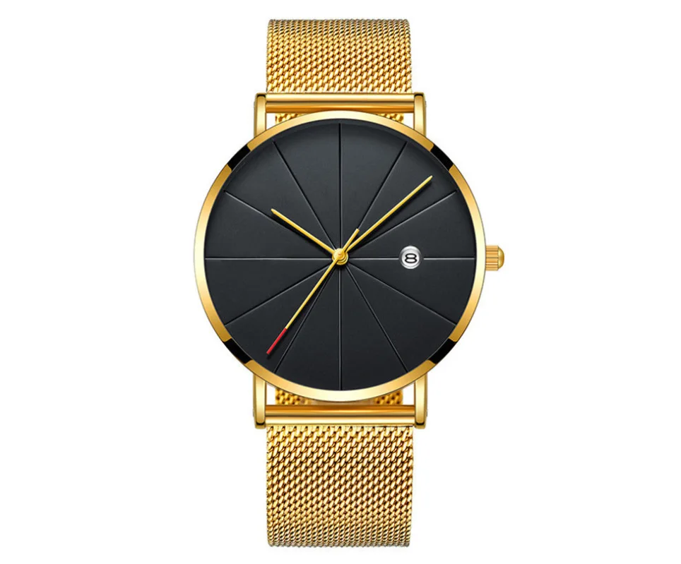 Relogio Masculino nove Vroče prodaje, za Moške Gledajo Luksuzni Ultra-tanek Watch Moških Jekla Očesa Pasu Moda Pazi Koledar Reloj Hombre