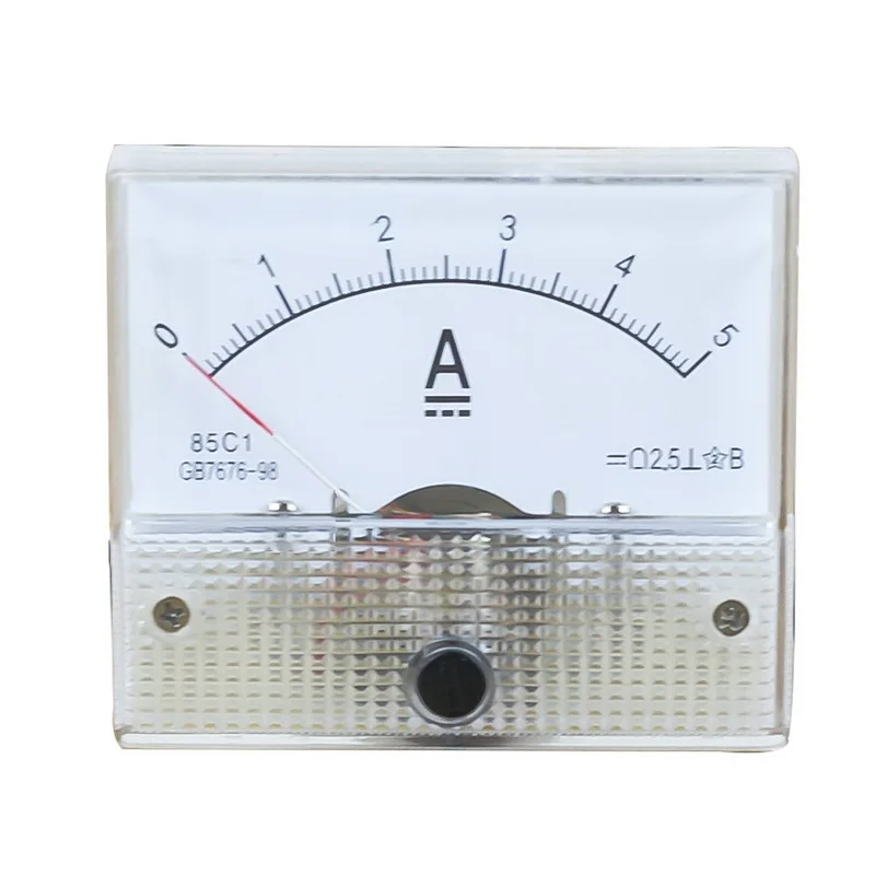 1PC DC Plastičnih Analogni Kazalec Ampermeter Amper Meter Amp Plošča 1A 2A 3A 5A 10A 20A 50A 100A Mehanske Tekočih Metrov 64*56mm