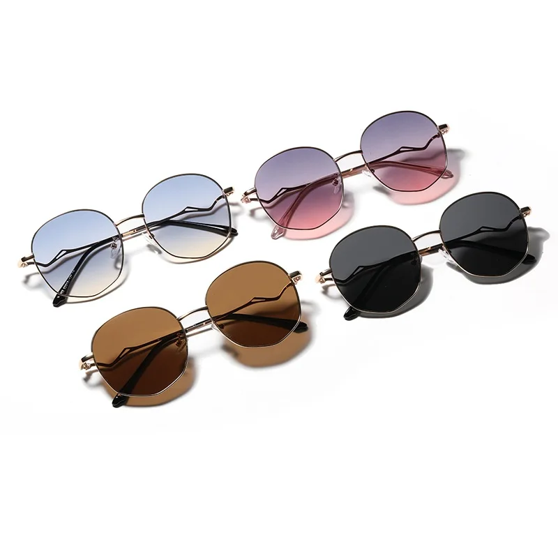 Nov Prihod 2020 Modna sončna Očala Ženske Letnik Divji Val Kovinski Okvir Načrtovanja Barvo Leče, sončna Očala Očala UV400