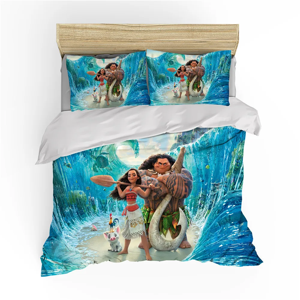 Disney Otrok Baby Dekleta Darilo Moana Maui Ocean Posteljnina Nabor Twin Kraljica Kralj Velikost Rjuhe Kritje Pillowcases, Da Okrasite Dom