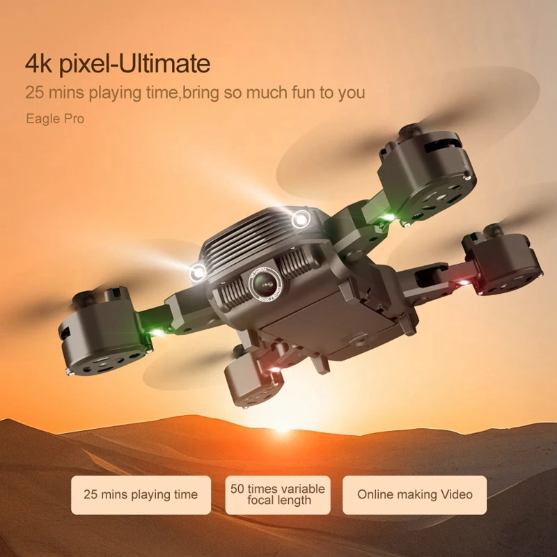 HD Zračne Fotografije 4K Pixel Dual Camera Štiri Osi Zrakoplova Igrače, Daljinsko upravljanje Zrakoplova