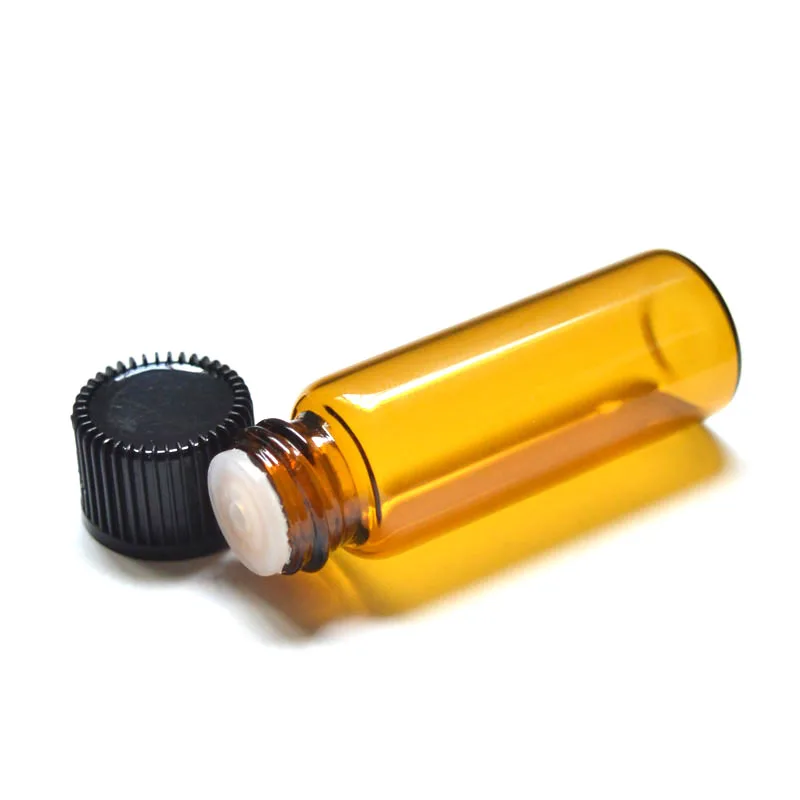 20pcs Parfuma Vzorec 5ml Mini Tekoče Rumena Steklenici z Odprtino Reduktorjem in Skp Majhne Eterično Olje Vial Brezplačna Dostava