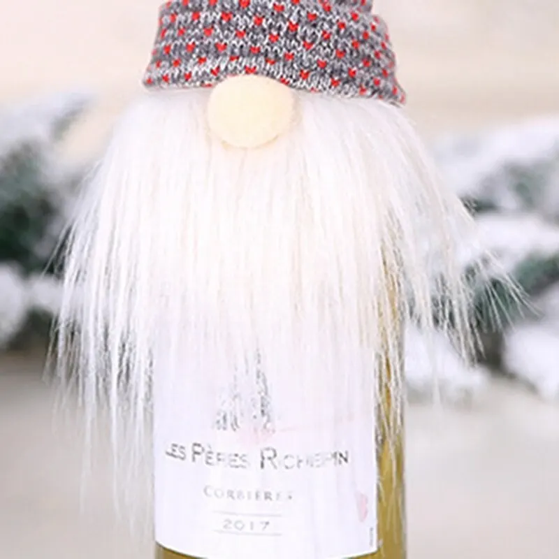Za 1 Kos Božični Okraski Nordijska Santa Claus Rdeče Vino Set Šampanjec Niz Božično Drevo Okraski Postavitev Scene