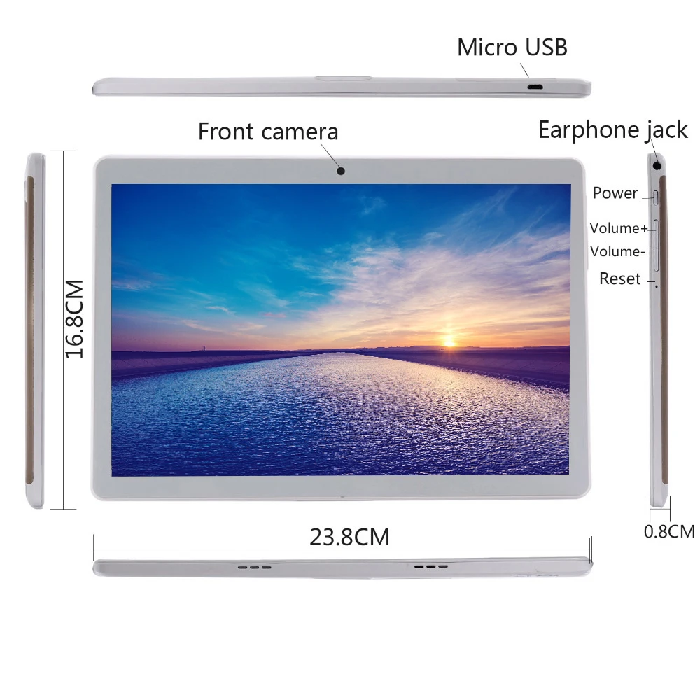 KIVBWY NOVO 10.1 palčni Tablični RAČUNALNIK 2GB+32GB Wi-Fi 4G Telefonski Klic je Omrežna Tablet Bluetooth Phablet Okta Core Android Tablet 8.0
