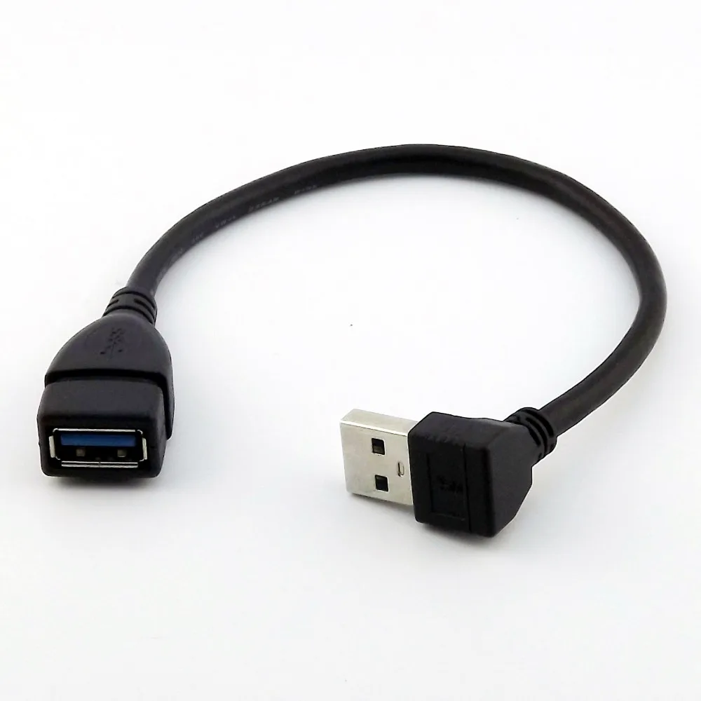1x USB 3.0 Tip A Ženski USB 3.0 A Moški Vtič Podatkov Podaljšek Adapter za Priključek Kabel GOR/Dol/Levo/Desno Kota