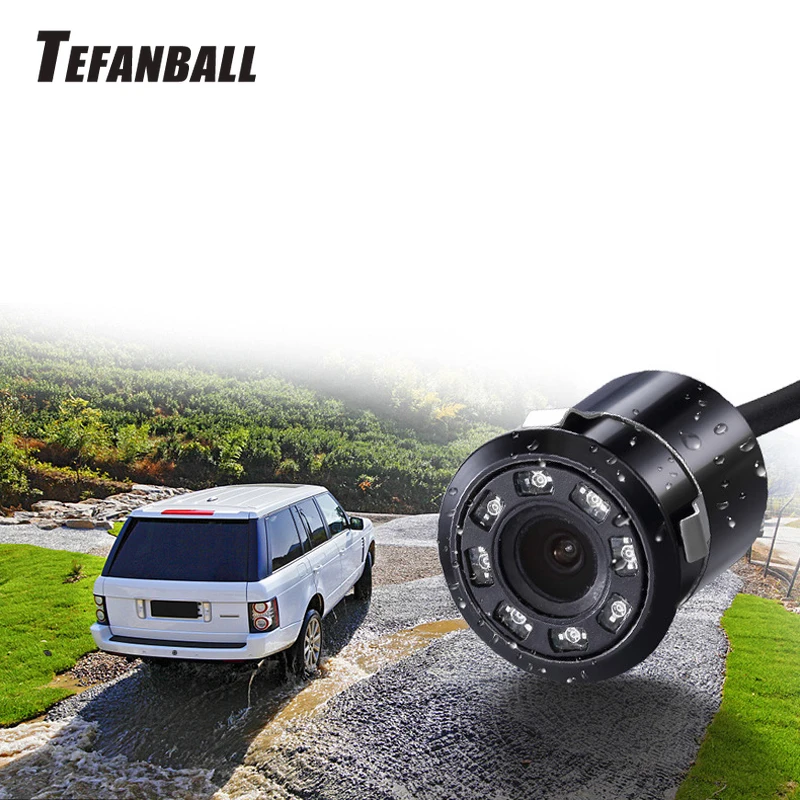 Tefanball Avto Pogled od Zadaj Kamero Povratne Ir Parkiranje Kamera Nočno Vizijo za Parkiranje Zaslon Nepremočljiva CCD HD Video
