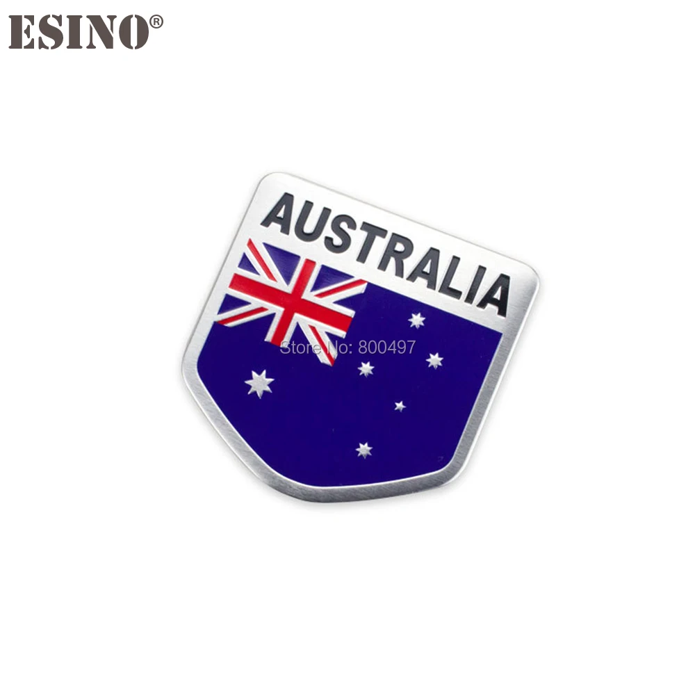 Avto Styling Novo Zasnovo, Avstralija Nacionalno Zastavo Nastavite 3D Kovinski Chrome Aluminijeve Zlitine 3D Emblem Značko Nalepke Nalepke Avto Opremo