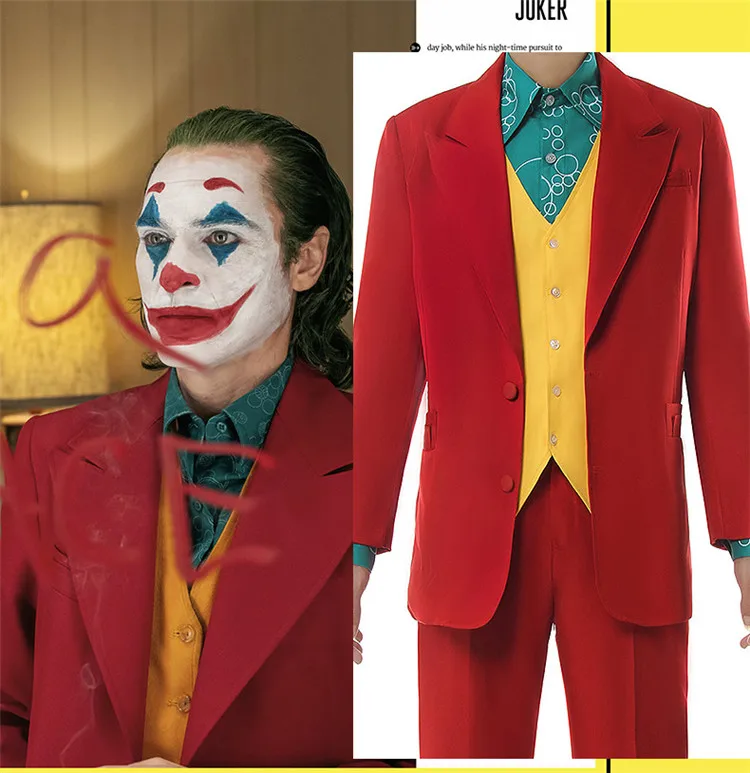 2019 Film Halloween mens Joker Arthur Fleck kostum Joaquin Phoenix vlogo igrati rdeče obleke vlogo igrajo clothings