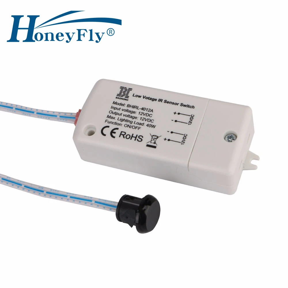 HoneyFly NOVE LED DC 12V IR Senzor za Vklop 40W Infrardeče Luči Stikalo Za LED Žarnice LED Trakovi Senzor Gibanja Imajo Val 5-8 CM CE