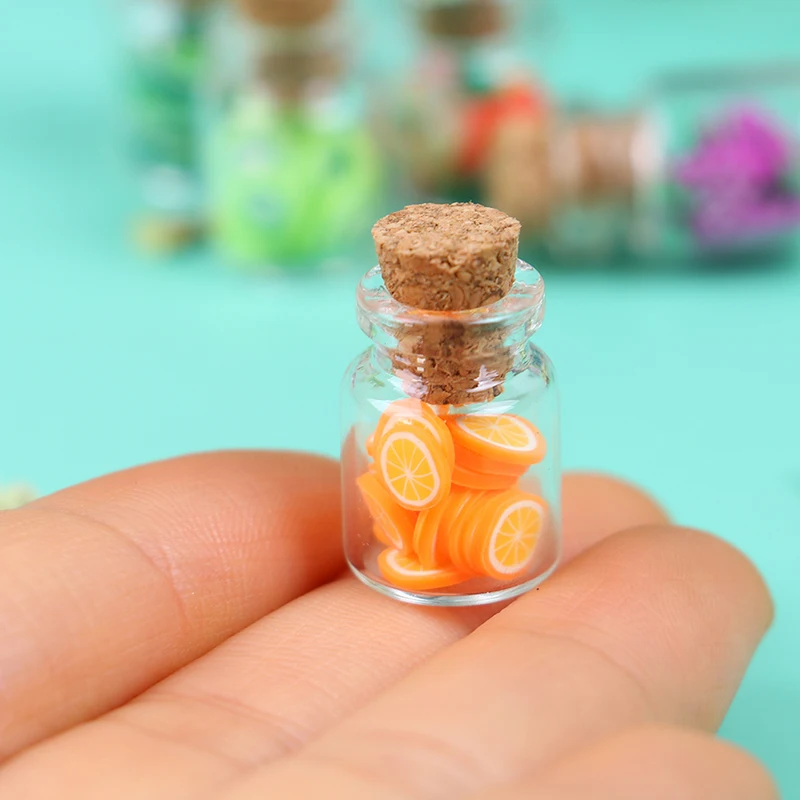 Ročno Mini Kawaii Miniaturni Lutke Pohištvo Sadne Rezine Steklenice Pločevinkah Plute Lutke Igrače, Miniature