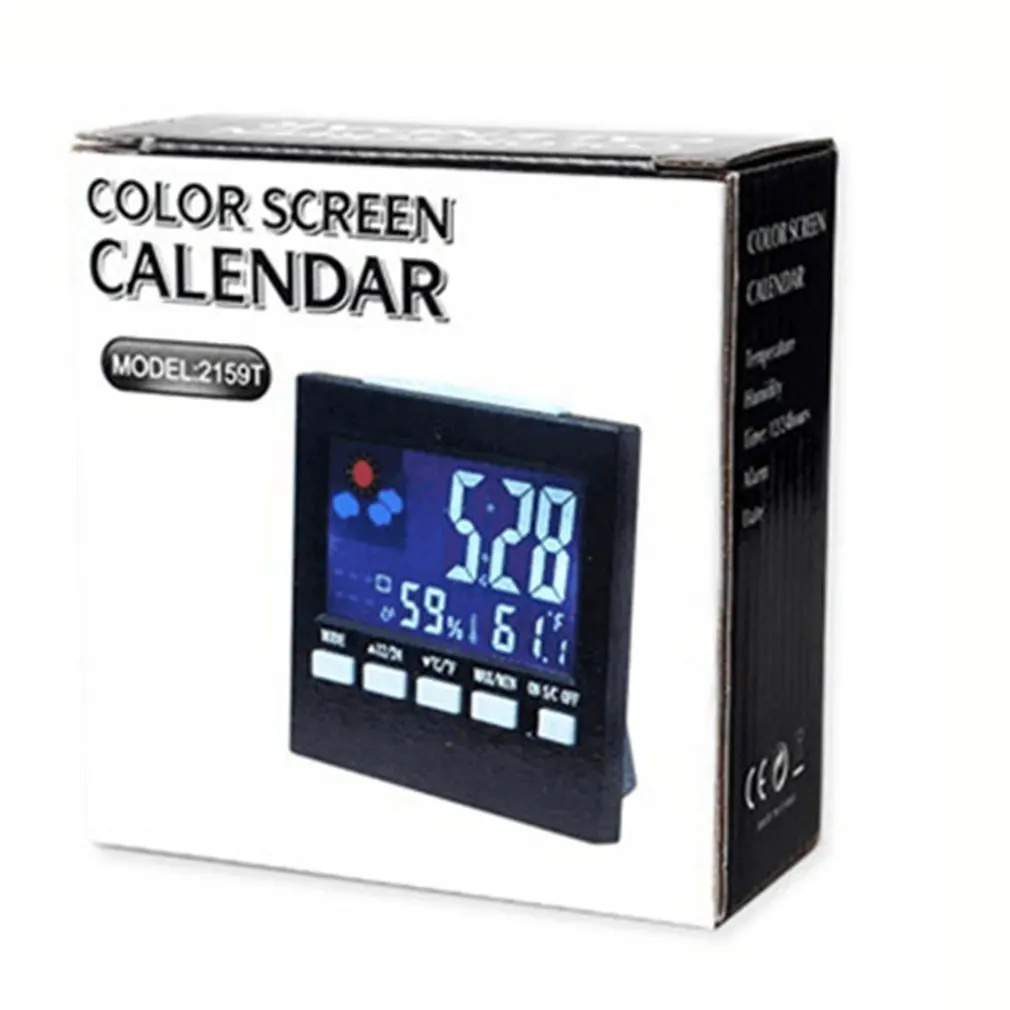 Multifunkcijski Digitalni Pisane LCD Zaslon Vremenske Postaje Budilka Termometer, Higrometer Temperatura Vlažnost Tester