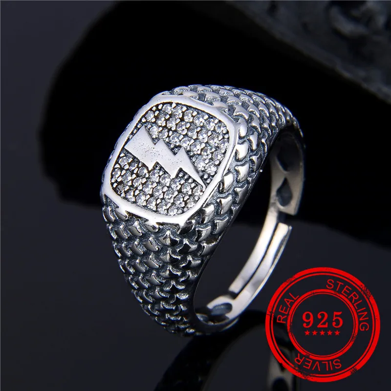 Evropski in Ameriški stil resnično sterling srebro 925 obroč cirkon vdelan srebrni prstan darilo za rojstni dan srebrni nakit prstan