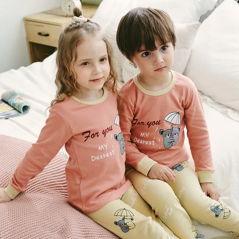 Otroci Pižame Določa 2020 Jeseni, Pozimi Baby Fantje Dekleta Oblačila Za Malčke Bombaž Risanka Sleepwear More Toplo Otrok Pajama Obleko