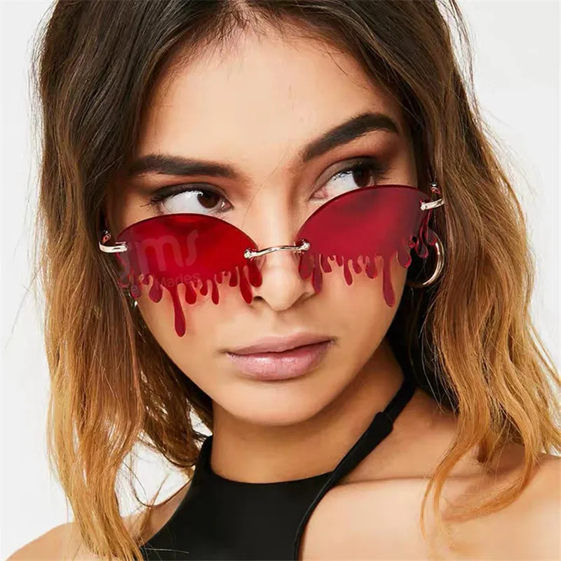 Solze brez okvirjev Edinstveno Odtenki UV400 Trendovska sončna Očala blagovne Znamke Design Ravno Retro Očala Oculos De Sol Feminino