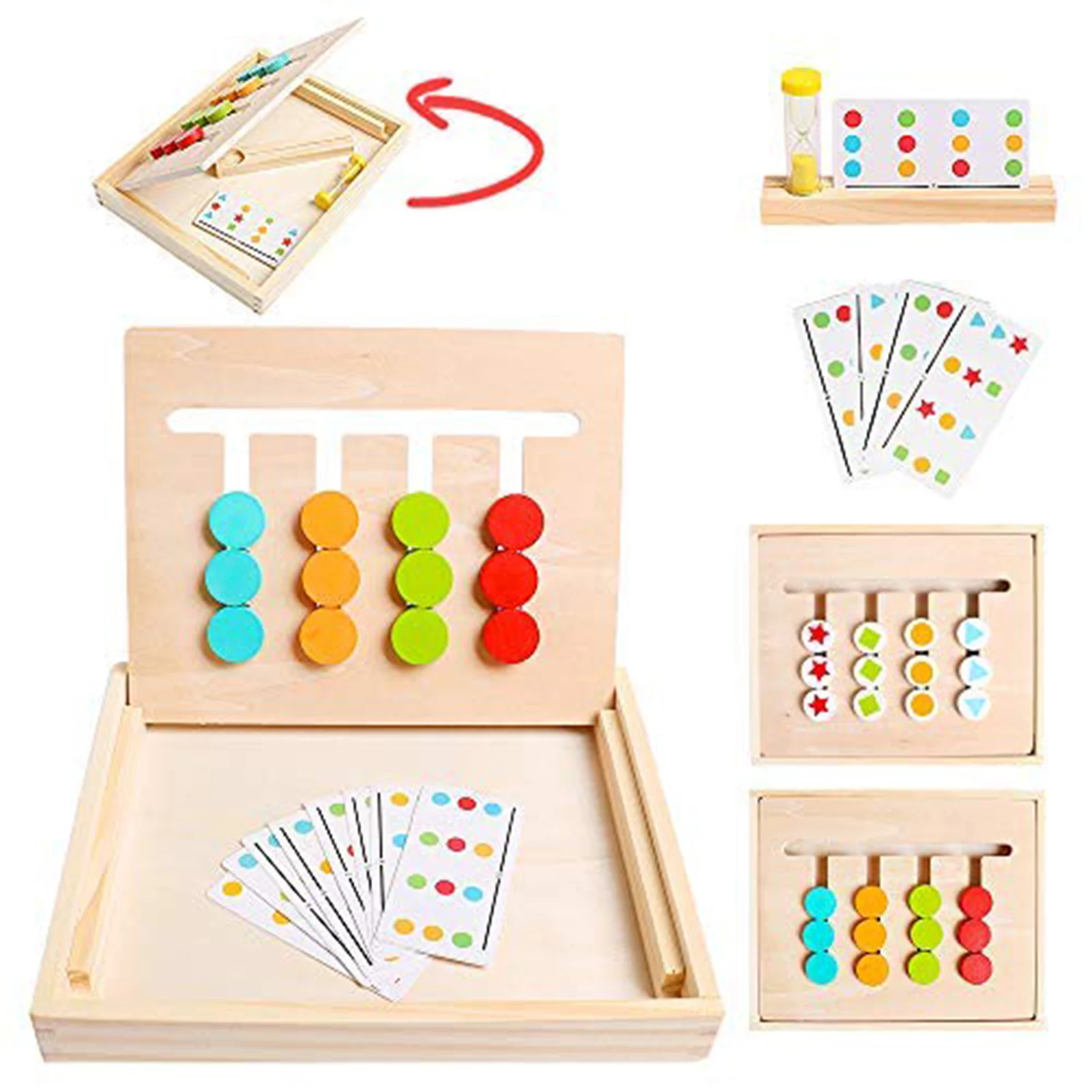 Montessori Stran Igrača za Predšolsko Zabavno Ujemanje Barv Izobraževalne Igre Igrače za Otroke, Odrasle, Rojstni dan, Darila