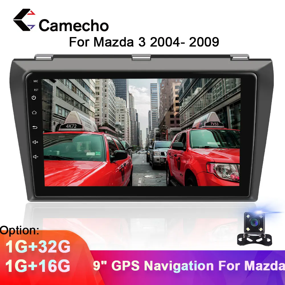 Camecho 2din Avto Večpredstavnostna MP5 Predvajalnik Android 8.1 Avto DVD GPS Radio Stereo 1 G 16 G Car Audio Stereo Radio Za Mazda 3 2004-2009