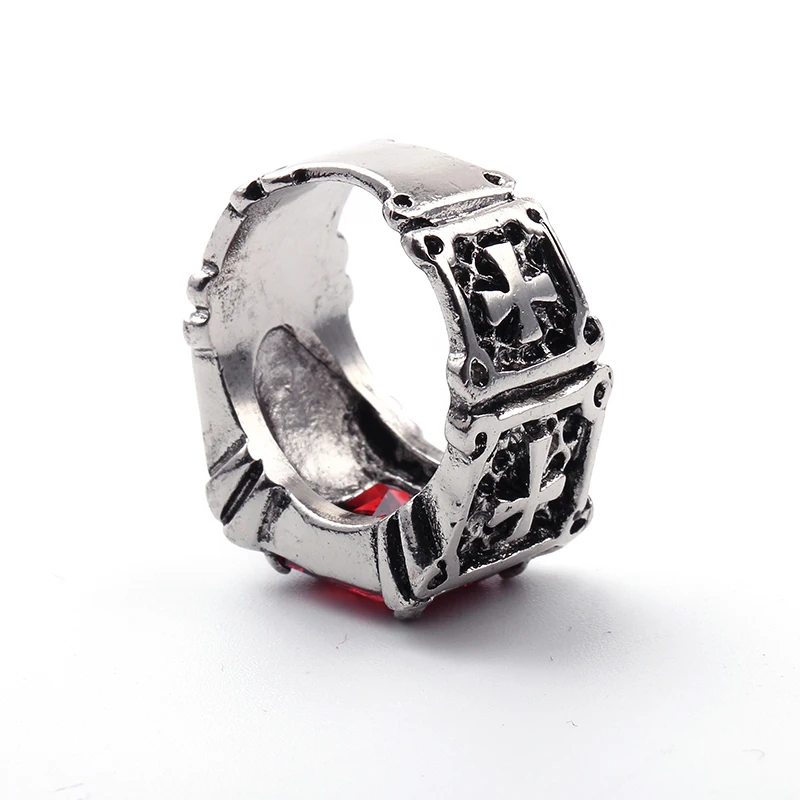 Kul Čar Ženski Red crystal Ring Steampunk Punk letnik moški nakit Udejstvovanje Stranka Jewellry Hyperbole Prst Obroči