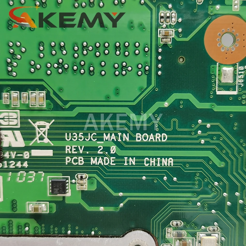 U35JC I3-380 CPU mainboard REV2.0 Za ASUS U35J U35JC prenosni računalnik z matično ploščo 60-N3ZMB1300-A19 Testirani Dela