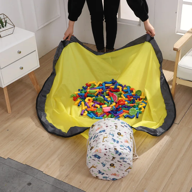 Otroci imajo Igrača Clean-up Vrečko za Shranjevanje Posode Večnamensko Prenosni Igrače za Shranjevanje Torba Nepremočljiva Organizator Vedro Vrečke 30x30cm