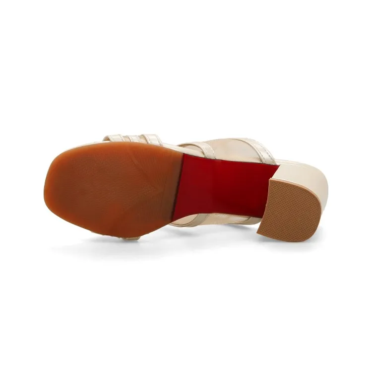 PQECFS Velika velikost 31-48 visoke kakovosti 2019 poletje moda za ženske sladko trden kristal peep toe visoke pete sandala 3 barve