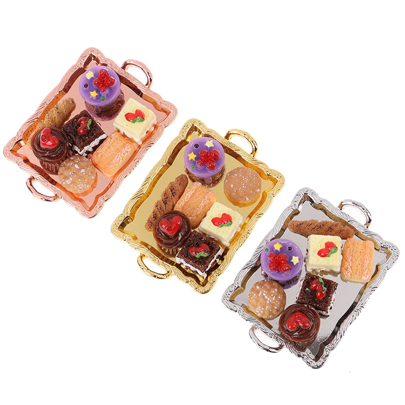 1:12 Lutke Miniaturni Hrane Torto Ploščo Kruh, Set za Kuhinjsko Mizo Dekoracijo Opremo kot nalašč za pretvarjamo, igra igrače