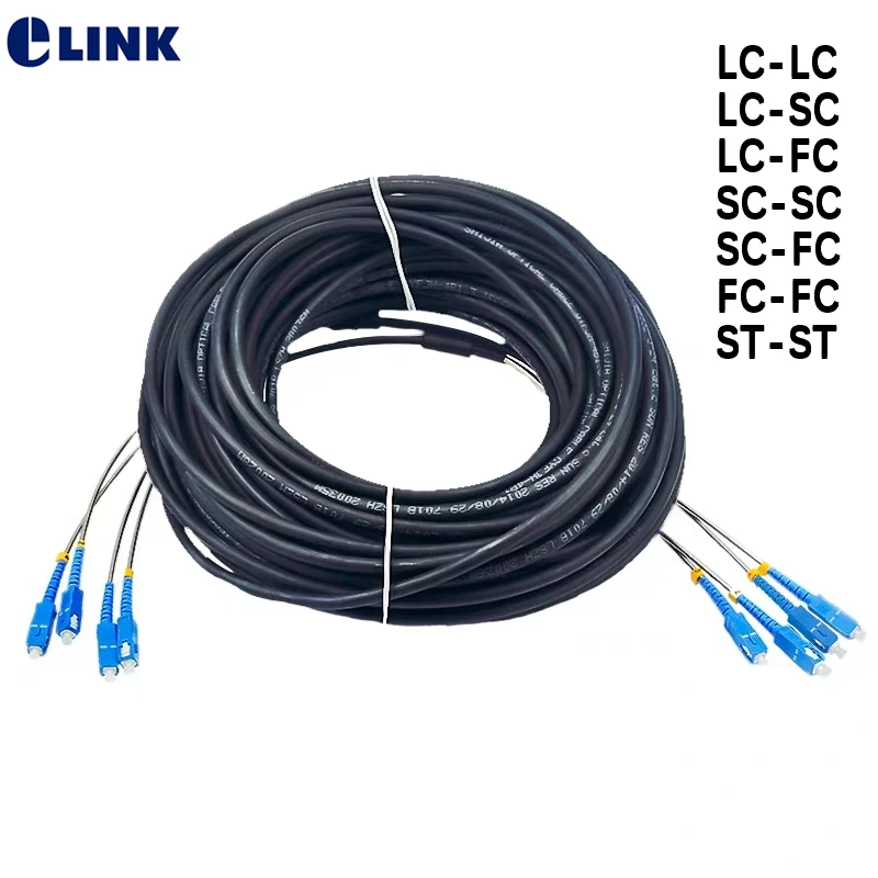150mtr Prostem CPRI svjetlovodni Patch kabel LC SC FC ST 4 jedra SM spusti patch kabel, Singlemode FTTH FTTA skakalec ELINK 4 vlakna