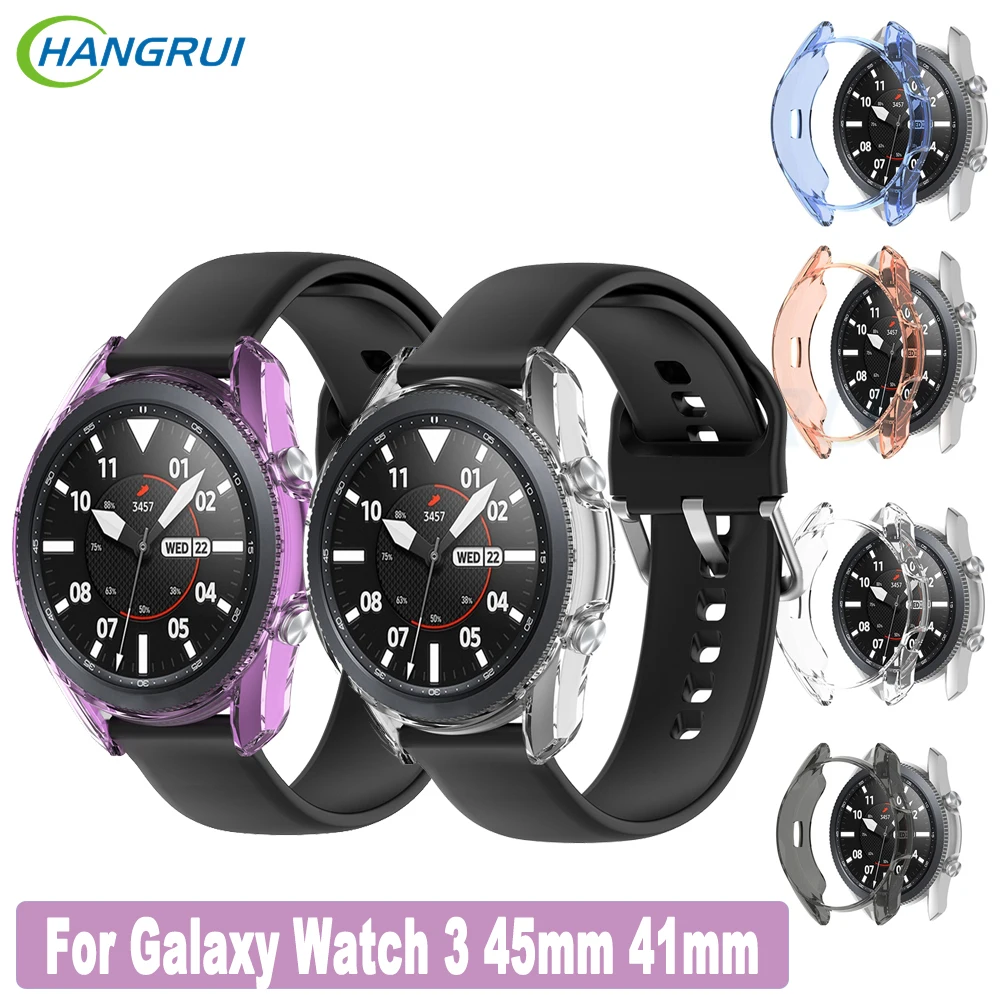 Zaščitnik Ohišje Za Samsung Galaxy Watch 3 45mm 41mm Watch3 Mehki Silikonski Pokrovček Za Galaxy Watch3 Odbijača Zaščitna Lupina