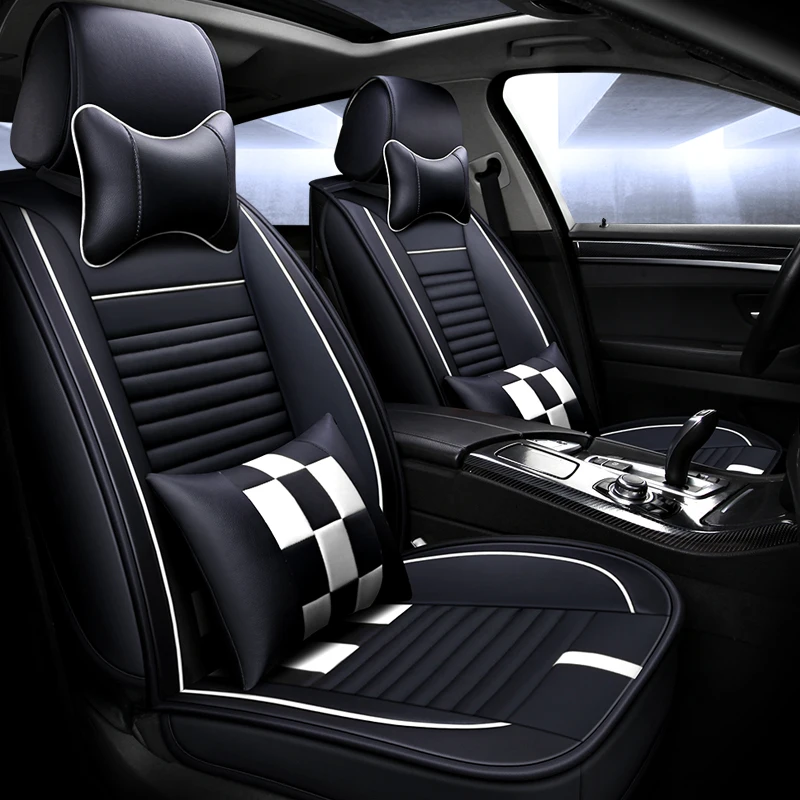 Univerzalni PU Usnja, usnjenih avtomobilskih sedežnih prevlek 5Seats avto-styling Za Audi A3 A4 A5 A6 A7 Serije V3 V5 V7 SUV avto dodatki
