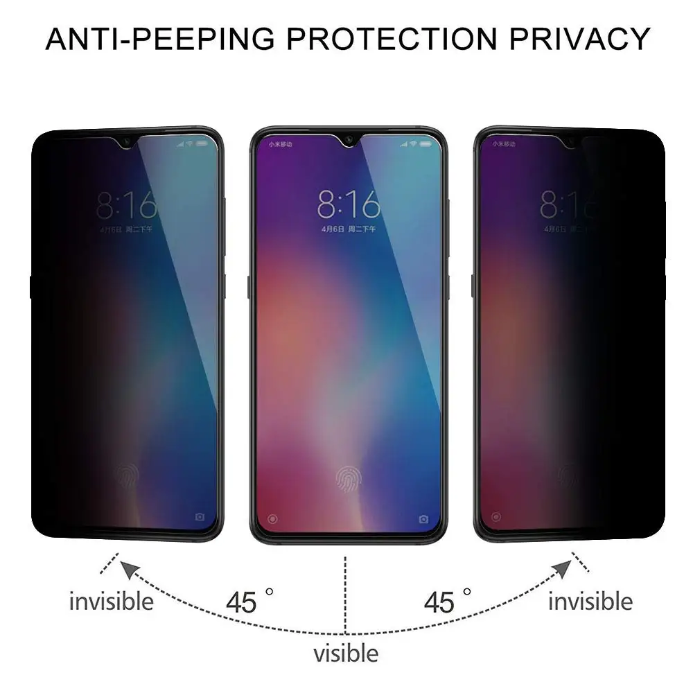 9H 2.5 D Zasebnosti Kaljeno Steklo Za Xiaomi CC 9 Anti Vohun Screen Protector Stekla Za Xiaomi CC9 Anti Peeping Zaščitno folijo za Steklo