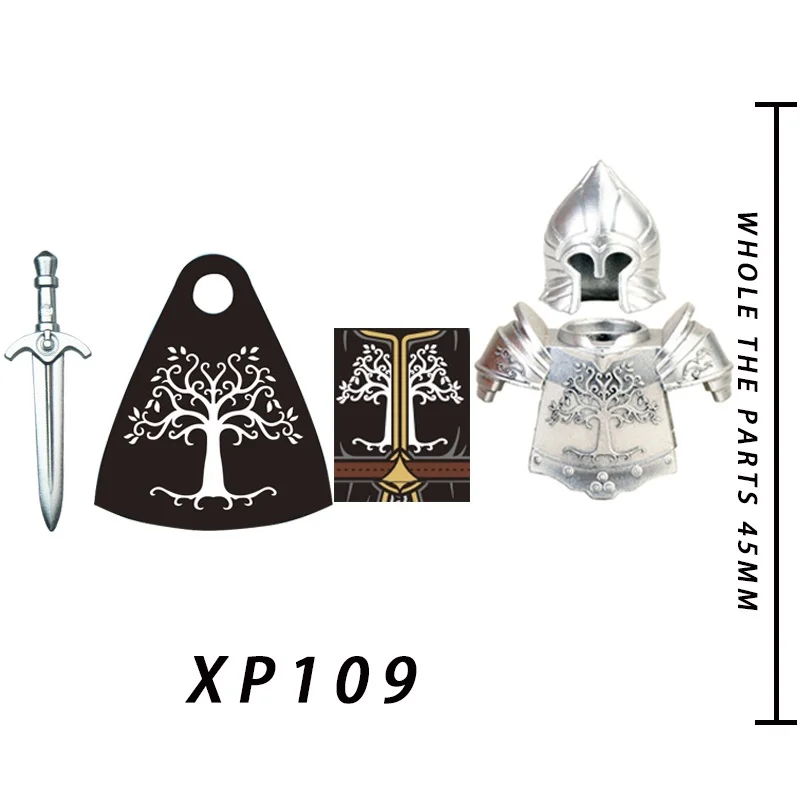 8 kos Gospodar Prstanov Gondor vojaki lancer archer Srednjeveškega Viteza figuric gradniki Igrače dom dekor