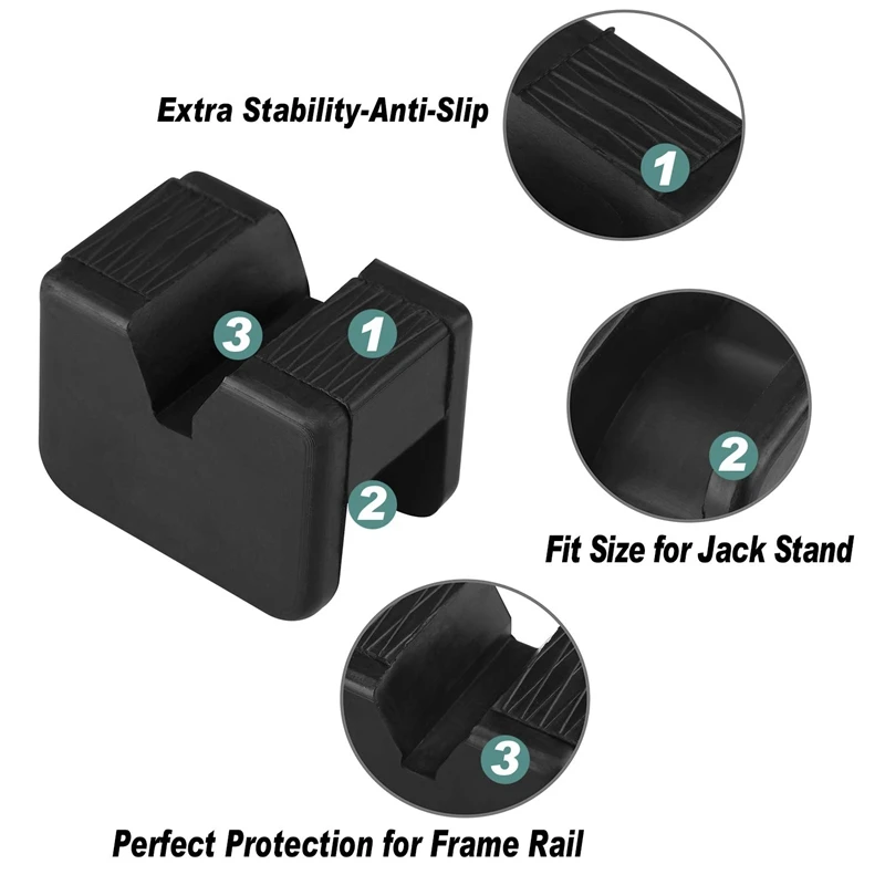 Jack Pad Adapter Za Priključek Stati 2-3 Tone Univerzalno Gume Zarezano Okvir Železniškega Ščepec Zvari Zaščitnik(4 Pack)