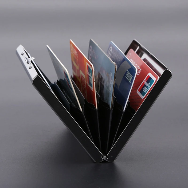 Kovinski Slim Anti-Scan Kreditne kartice Sim Blokira Prenosni Tanke Denarnice Primeru za Moške, Ženske FEA889