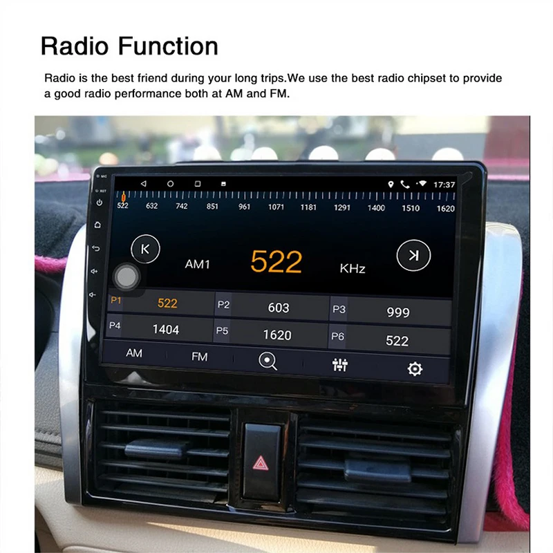 Wifi 1+16 G/2+32 G 2din Android 9.1 Avto Multimedijski Predvajalnik za Toyota VIOS-Navigacija 9
