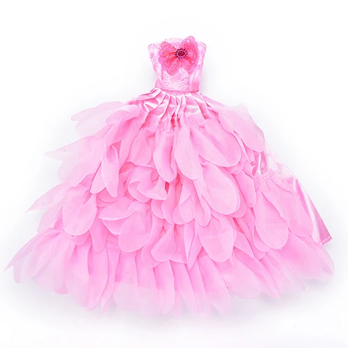 Luksuzni Cvetlični Lutke, Dodatki Lutka Obleko oblačila Oblačila so Ročno Eleganten Čipke Multi Plasti Poročna Obleka Za punčko