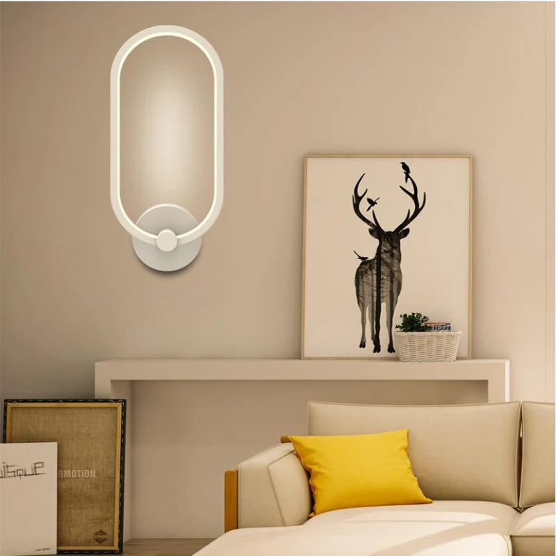 Enotni evropski glavo led stenska svetilka, okrogle kvadratnih ovalne za dnevno sobo, hodnik, posteljne hotel AC90-260V stenska svetilka