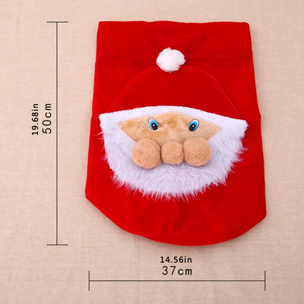 2021 Božični Okraski Santa Claus Visoke zmogljivosti Vrečko Žamet Oprtnik Flannelette starca Obraz Darilne Vrečke