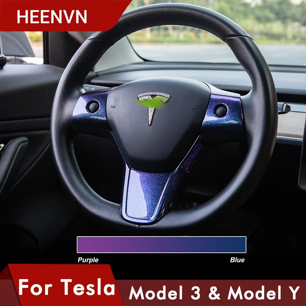 Heenvn Model3 Avto Volan Notranje Trim Za Tesla Model Y 3 Dekorativni Dodatki Zvezdnato Nebo Gradient Model Tri Leta 2020