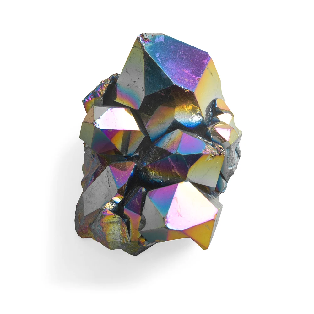 1PC 75-120g Naravnih Ametist Raw Bela Modra Kristal Platting Quartz Crystal Mineralnih Gruče Materiala Dekoracijo