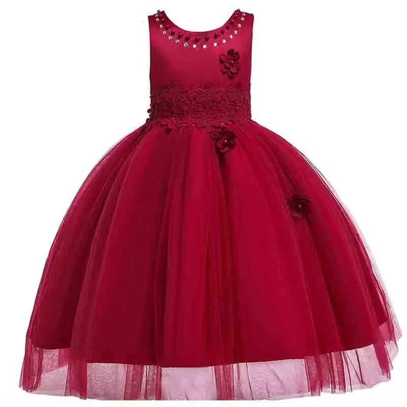 2020 Dekle Poletje Čipke Obleko Pomlad Moda Poroko Božič Cvet Obleke Rojstni Vestidos Baby Otrok Princesa Kostum